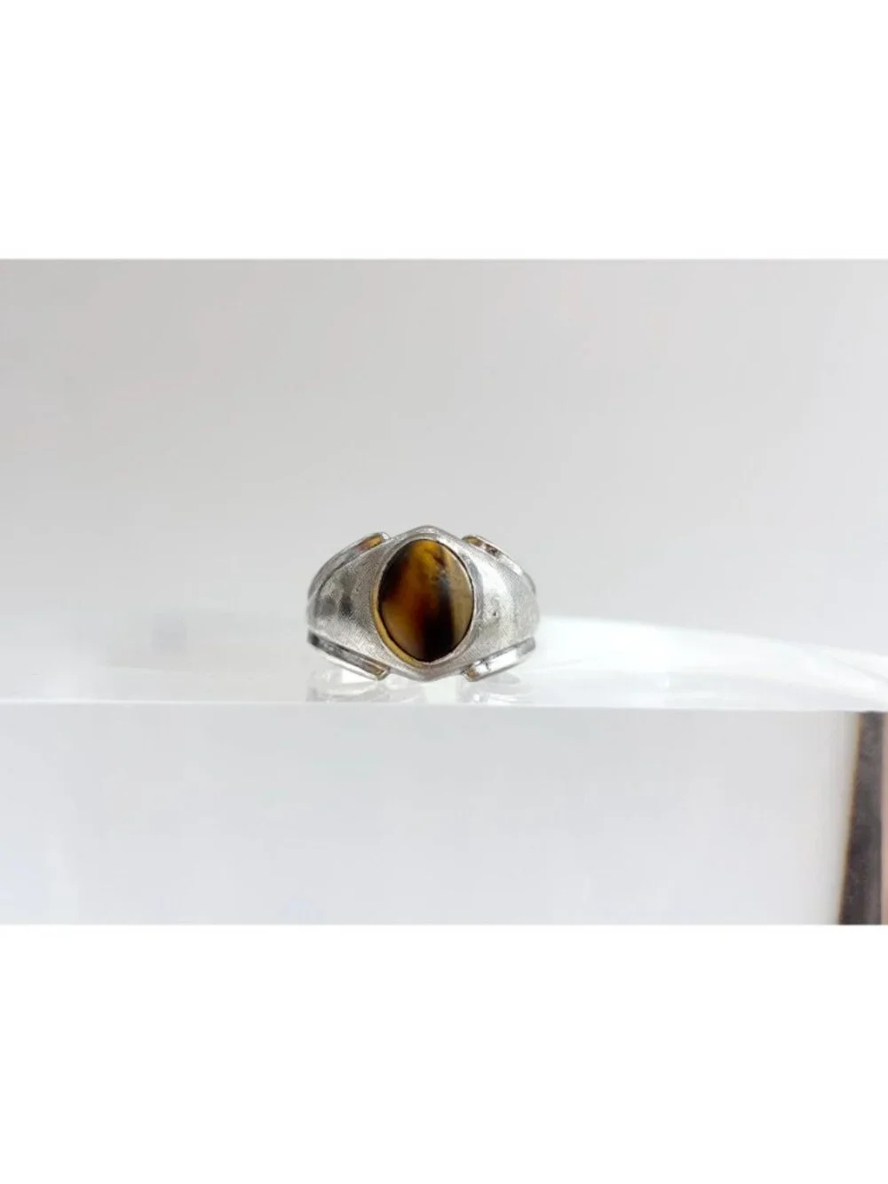 Tiger's Eye Joseph Esposito Southwest Sterling Silver 925 Vintage Ring - sz 7.5